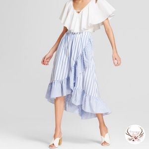 Blue and white skirt